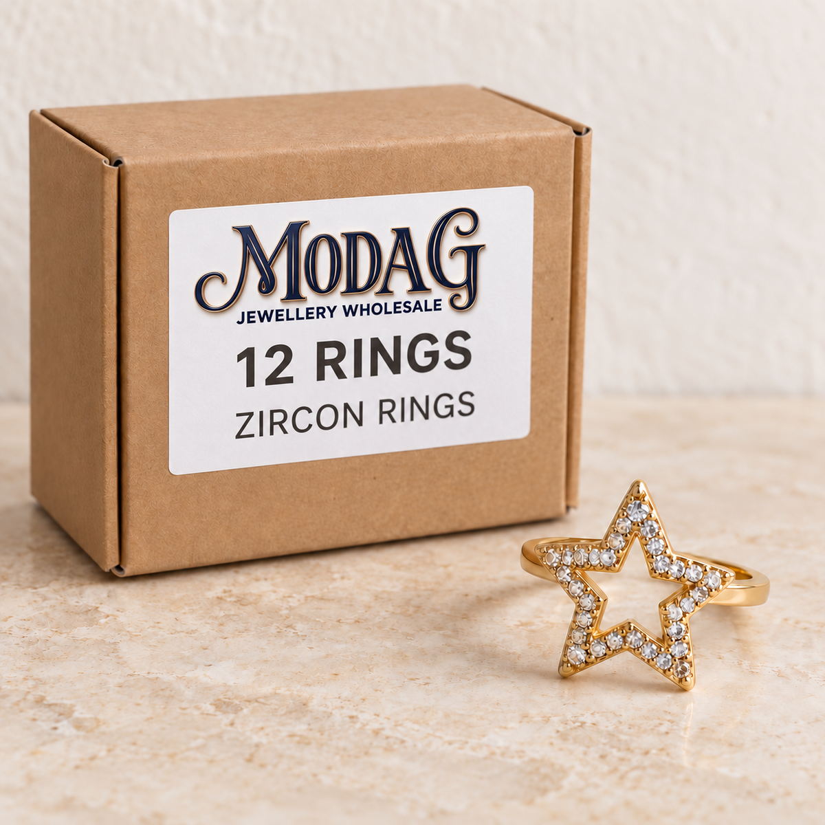 Rings — Box of 12 — MODA G Jewellery wholesale packaging