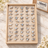 Pearl-Effect Rings — Display of 50 — MODA G Jewellery wholesale packaging
