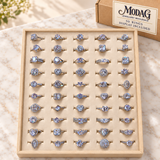 Classic Solitaire-Style Rings — Display of 50 — MODA G Jewellery wholesale packaging