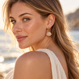 Ocean & Sea-Life Earrings — Display of 15 Pairs — AI-generated model styling of a sample design from the assortment