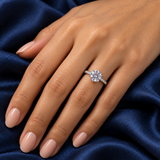 Classic Solitaire-Style Rings — Display of 50 — AI-generated model styling of a sample design from the assortment