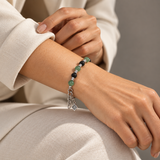 Beaded Stainless Steel Bracelets — Wholesale 12 Pack — AI-generated model styling of a sample design — view 2