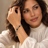 Beaded Stainless Steel Bracelets — Wholesale 12 Pack — AI-generated model styling of a sample design — view 4