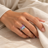 Evil Eye & Butterfly Rings — Assortment A — Display of 140 — AI-generated model styling of a sample design — view 5