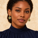 Evil Eye & Hamsa Earrings — Display of 15 Pairs — AI-generated model styling of a sample design — view 2