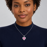 Heart Pendant Necklaces — Display of 15 — AI-generated model styling of a sample design — view 2