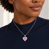 Heart Pendant Necklaces — Display of 15 — AI-generated model styling of a sample design — view 5