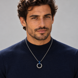 Men’s Stainless Steel Pendant Necklaces — Wholesale 12 Pack — AI-generated model styling of a sample design — view 2
