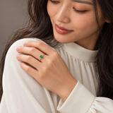 Mixed Gold-Tone & Colourful Rings — Assortment A — Display of 100 — AI-generated model styling of a sample design — view 4