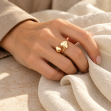 Mixed Gold-Tone & Colourful Rings — Assortment B — Display of 100 — AI-generated model styling of a sample design — view 5