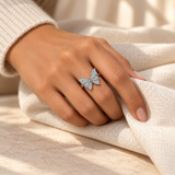 Butterfly & Crystal Rings — Display of 50 — AI-generated model styling of a sample design — view 5