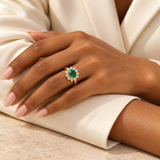 Mixed Gold-Tone & Colourful Rings — Assortment C — Display of 100 — AI-generated model styling of a sample design — view 2