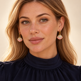 Ocean & Sea-Life Earrings — Display of 15 Pairs — AI-generated model styling of a sample design — view 2