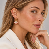 Ocean & Sea-Life Earrings — Display of 15 Pairs — AI-generated model styling of a sample design — view 3