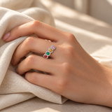Ornate Evil Eye & Crystal Rings — Assortment C — Display of 78 — AI-generated model styling of a sample design — view 5