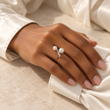 Pearl-Effect Rings — Display of 50 — AI-generated model styling of a sample design — view 2