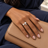 Pearl-Effect Rings — Display of 50 — AI-generated model styling of a sample design — view 3