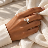 Pearl-Effect Rings — Display of 50 — AI-generated model styling of a sample design — view 5