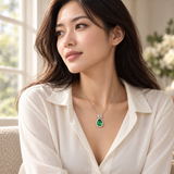 Classic Pendant Necklaces — Display of 15 — AI-generated model styling of a sample design — view 4