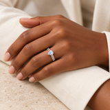 Petite Crystal Rings — Display of 50 — AI-generated model styling of a sample design — view 2