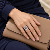 Statement Crystal Rings — Display of 50 — AI-generated model styling of a sample design — view 3