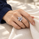 Statement Crystal Rings — Display of 50 — AI-generated model styling of a sample design — view 5