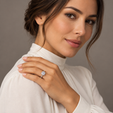 Classic Solitaire-Style Rings — Display of 50 — AI-generated model styling of a sample design — view 4