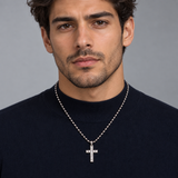 Crystal Cross Pendant Necklaces — Wholesale 12 Pack — AI-generated model styling of a sample design — view 2